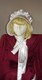 Colonial or Victorian Bonnet for Adults or Children in White Satin