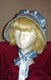 Blue Satin Colonial or Victorian Bonnet for  Children Ready Made